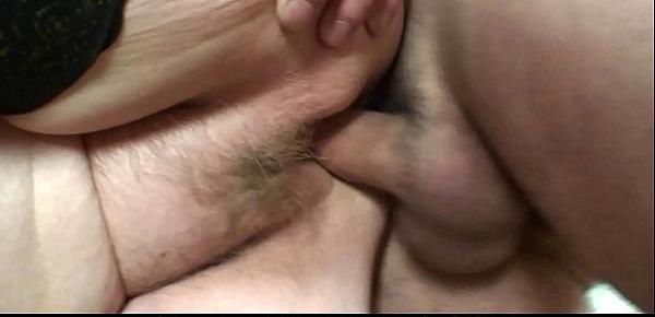  Hairy old mature double fuck